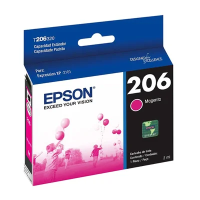 Cartucho De Tinta Epson, Magenta Para Expression Xp-2101 2ml - T206320-al