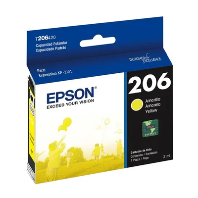 Cartucho De Tinta Epson, Amarelo Para Expression, Xp-2101 2ml - T206420-al