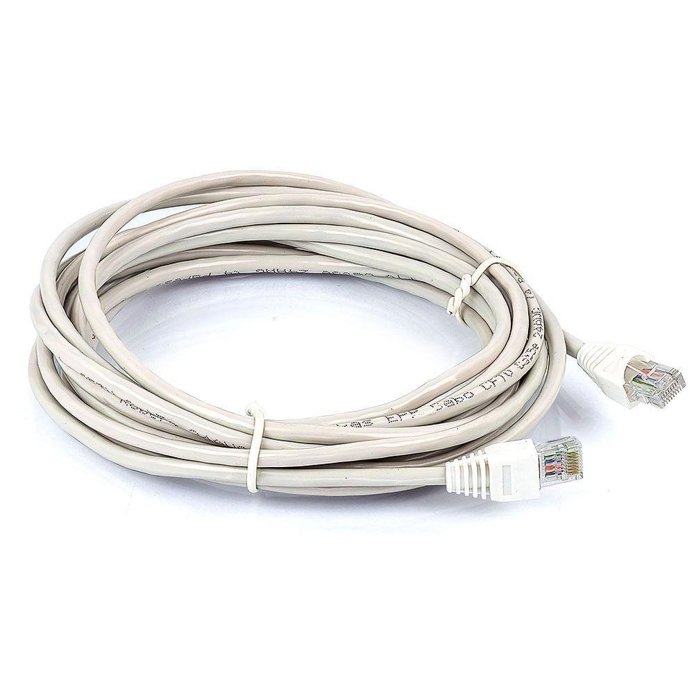 Cabo de Rede Cirilocabos Patch Cord, Cat5e, 3 Metros, Montado, Branco