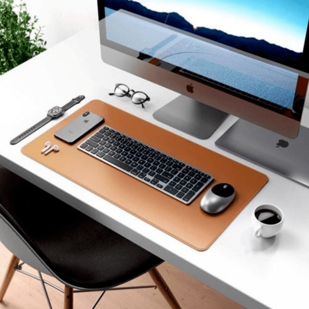 Mouse Pad Kingpad Desk Pad Work, Couro Ecológico, 60x30cm - Caramelo Mouse Pad Kingpad Desk Pad Work, Couro Ecológico, 60x30cm - Caramelo