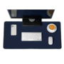 Mouse Pad Kingpad Deskpad 90x40, Extra Grande Couro Sintético -  Azul Marinho