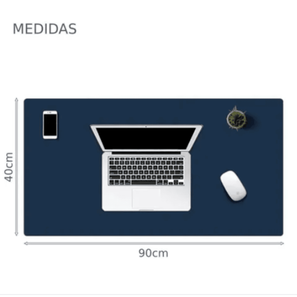 Mouse Pad Kingpad Deskpad 90x40, Extra Grande Couro Sintético - Azul Marinho Mouse Pad Kingpad Deskpad 90x40, Extra Grande Couro Sintético - Azul Marinho