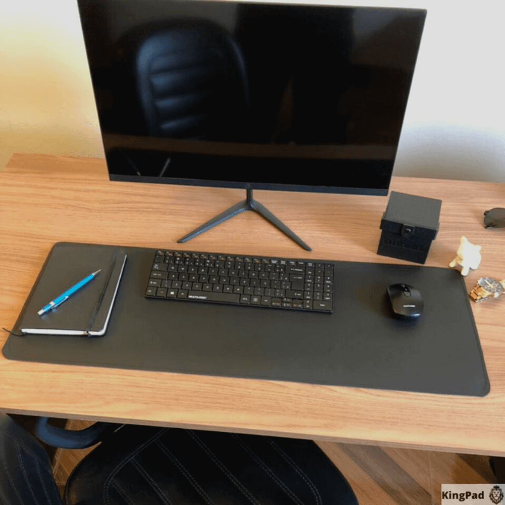 Imagem 5 de 5 do produto Mouse Pad  Kingpad Desk Pad Work, Couro Ecológico, 80x30cm, Preto