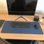 Mouse Pad Kingpad  Deskpad  70x30, Couro Sintético Extra Grande - Azul Marinho
