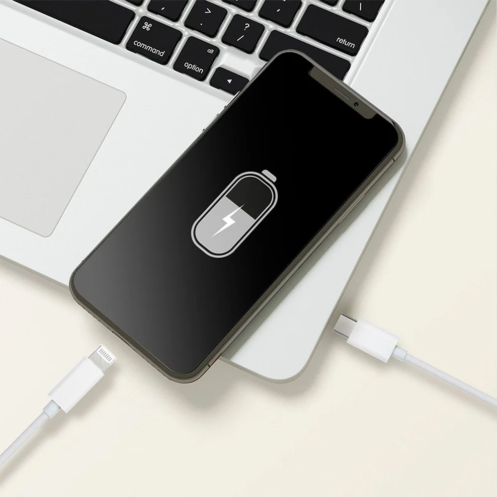Imagem 3 de 4 do produto Cabo Lightning Iphone 11 12 E 13, 20w, Turbo, Para Usb-c, 1m, Branco