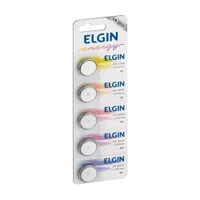 Kit 5 Pilhas Elgin, Bateria Cr2016 3v