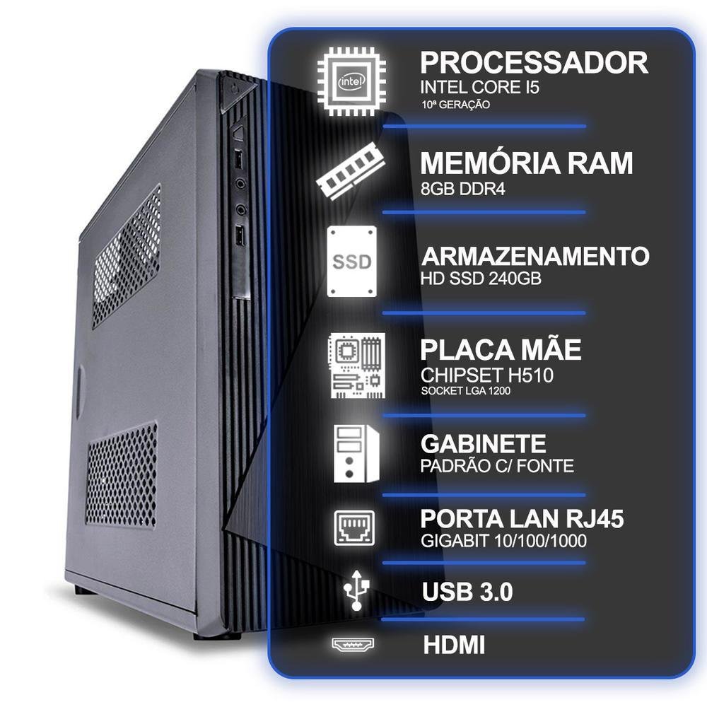 Computador Desktop Intel Core I5 10 Geraço KaBuM