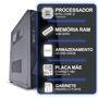 Computador Desktop, Intel Core I3 3º Geração, 4GB Ram, Hd SSD 240GB, Conexões Usb/vga/HDmi/lan/som