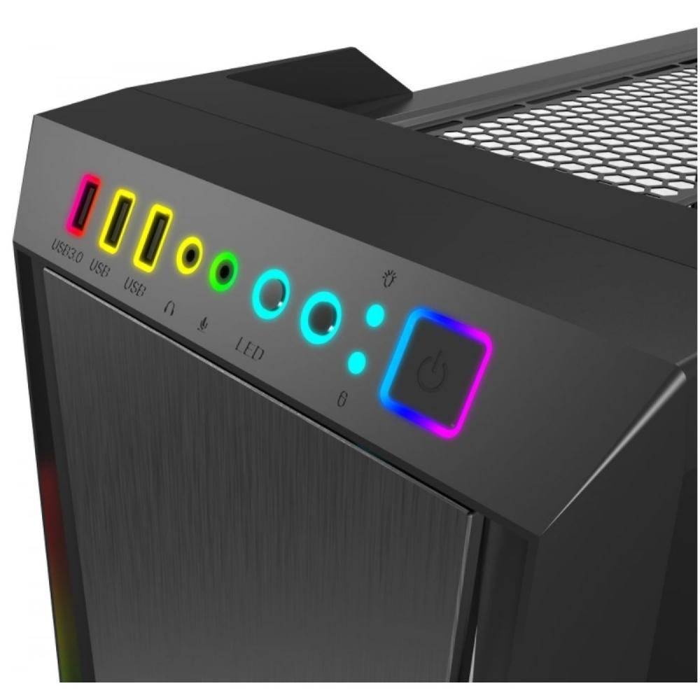 Imagem 2 de 5 do produto Gabinete Gamer Gamdias Argus M2, RGB, Mid Tower, Atx Black