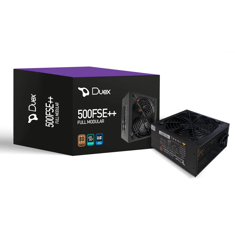 Fonte Atx Duex 500fse++, 500w, 80 Plus Bronze, Pfc Ativo, Full Modular, Dx500fse, Cor:preto, tamanho:único, gênero:unisse
