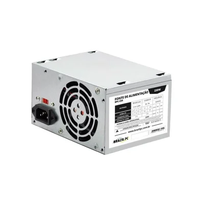 Fonte Brazilpc ATX, 230W Real, Bpc-230v1.2, O&m C/cabo