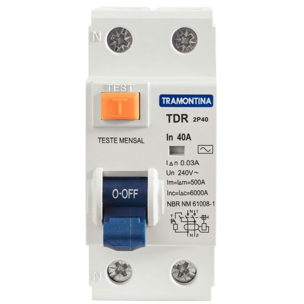Interruptor Tramontina Tdr40 2P 40A 30mA KaBuM