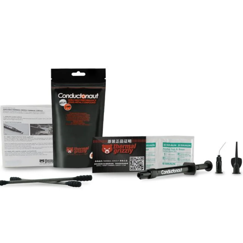 Imagem 3 de 5 do produto Pasta Térmica Thermal Grizzly, Conductonaut 1g 73 W/mk