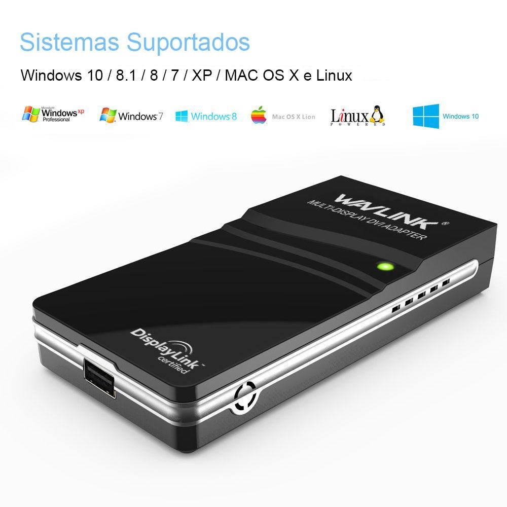 Imagem 2 de 5 do produto Adaptador De Vídeo Wavlink  Wl-ug17d1 USB 2.0 Para VGA, DVI, HDMI