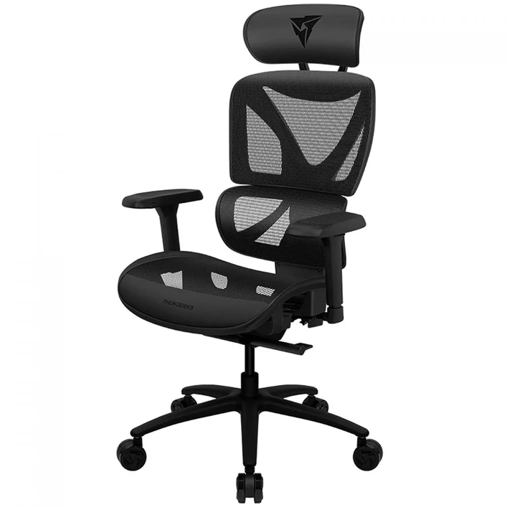 Imagem 3 de 5 do produto Cadeira Ergonômica Thunderx3 Xtc, Até 150KG, Ajuste Automático de Lombar e Braços, Preto