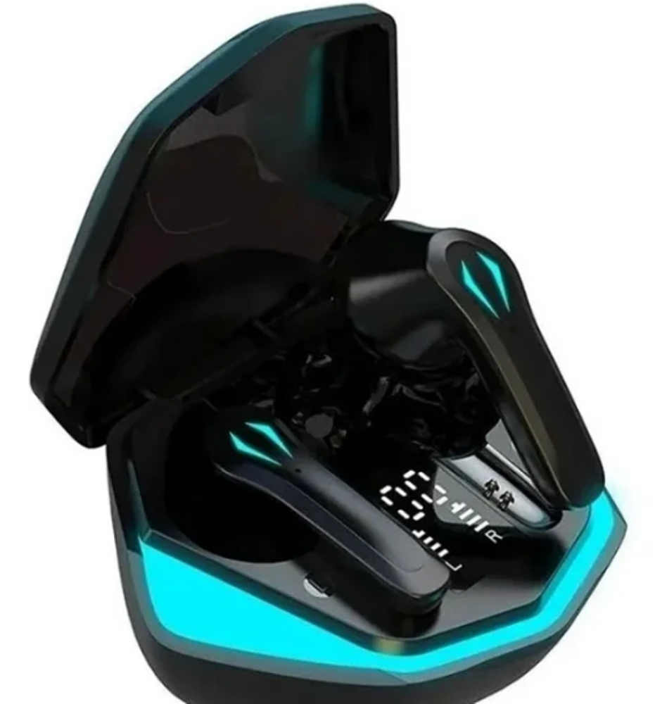 Fone De Ouvido Gamer Tws, Sem Fio, Bluetooth 5.1 Wireless, Microfone, Cor Preto