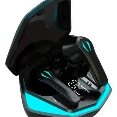 Fone De Ouvido Gamer Tws, Sem Fio, Bluetooth 5.1 Wireless, Microfone, Cor Preto
