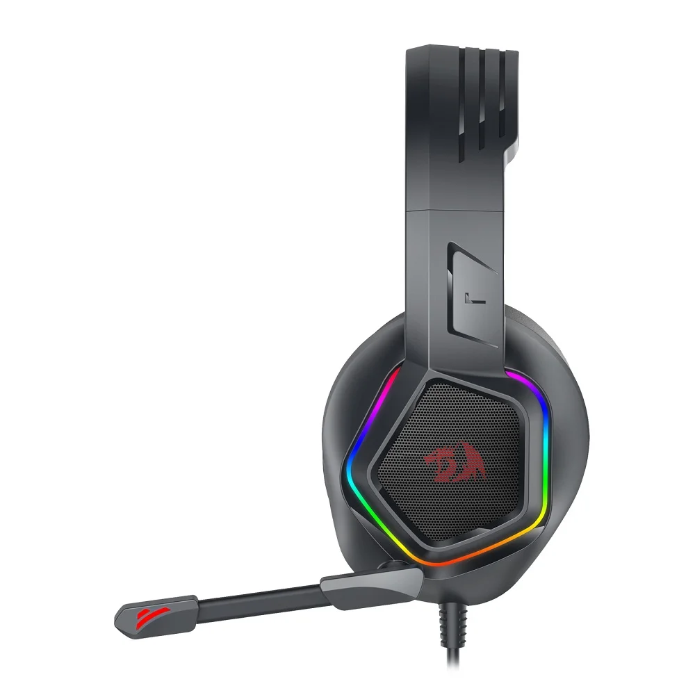 Imagem 3 de 5 do produto Headset Gamer Redragon Medea H280 RGB, Preto - P2/p3
