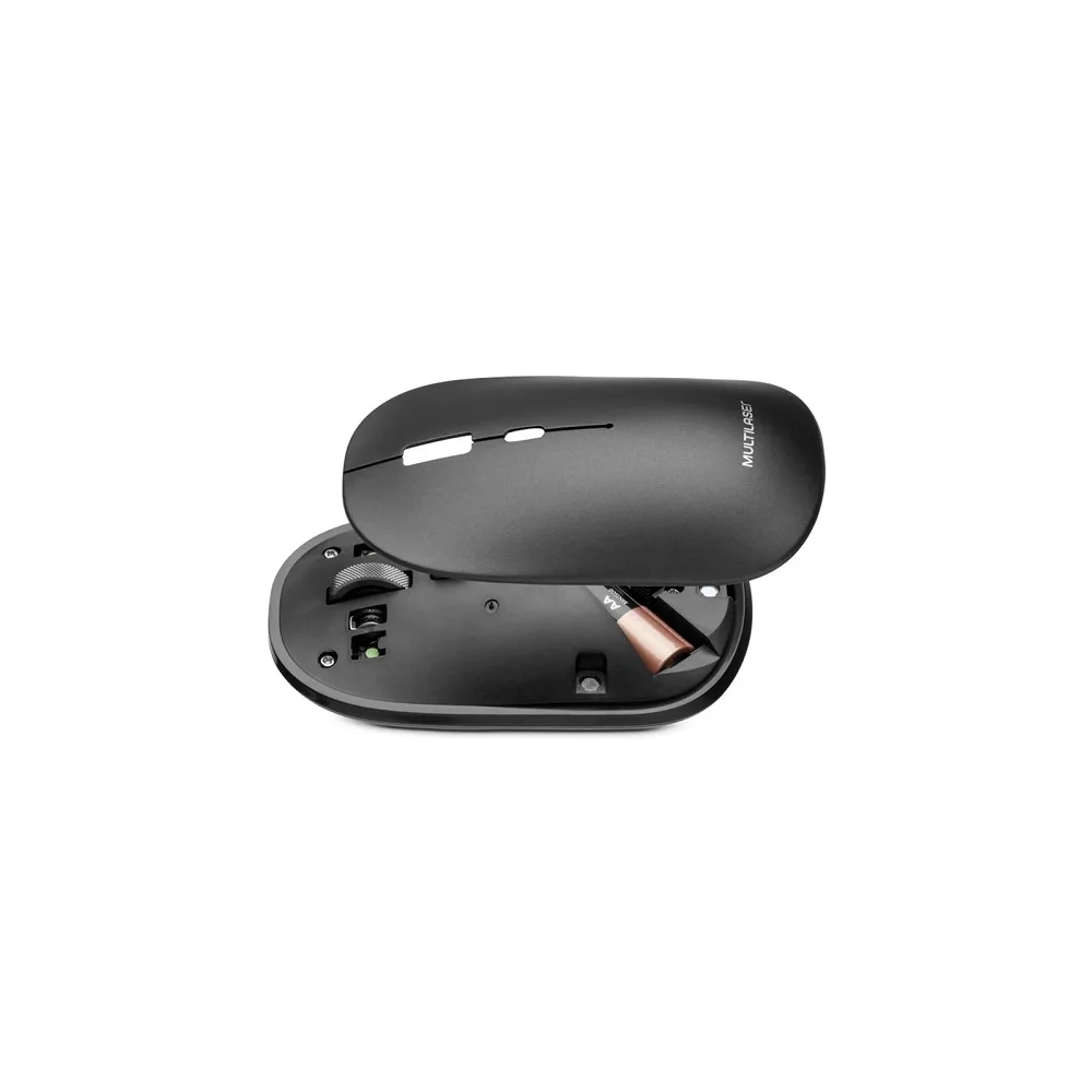 Imagem 3 de 5 do produto Mouse Sem Fio Multi, Bluetooth, 1600 Dpi, Usb, Preto - Mo331.
