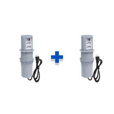 Kit Torres De Tomadas Connect Caixa Tomada Automático, 2 Tomadas, 20a 2 USB, 9.0a