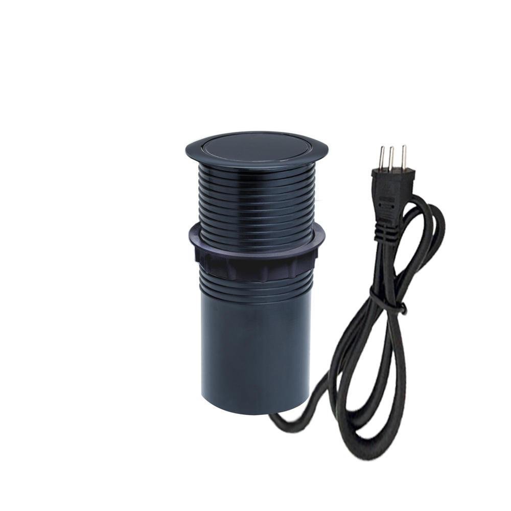Kit com Torres De Tomadas, Totem Automático, 3 Tomadas 20a, Preto