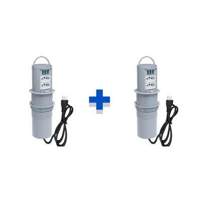 Kit com Torres De Tomadas, Totem Manual, Alça, 2 Tom 10A, 3 USB 5.2A