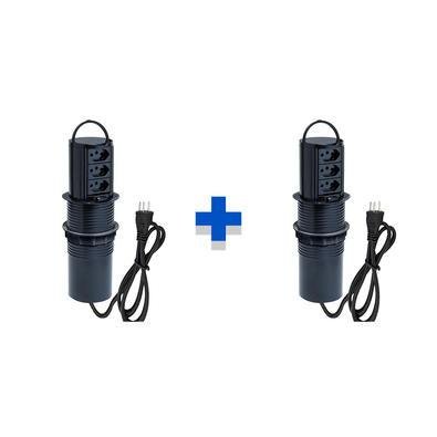 Kit com Torres De Tomadas, Totem Manual, Com Alça, 3 Tomadas 10a