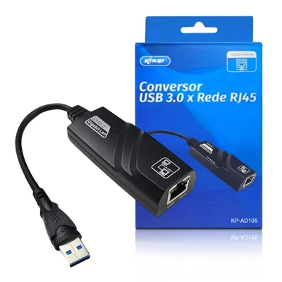 Cabo Adaptador Entrada Rede Rj45 X Saida Usb Kp-ad105 - Knup