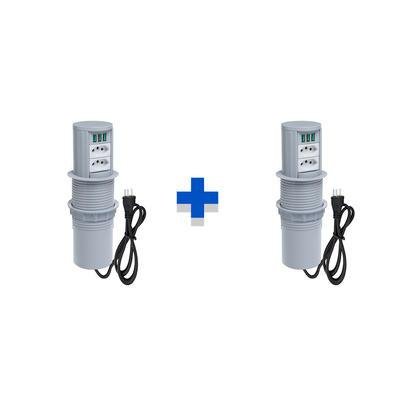 Kit com Torres De Tomadas Automático, 2 Tomadas 20A, 3 USB 5.2A