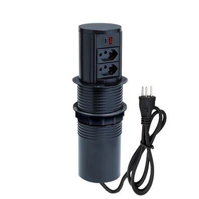Torre De Tomada Totem Automático, 2 tomadas 10a, 2 USB 9.0A