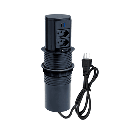 Torre De Tomada Totem Slim, Manual, 2 Tomadas 20A, 2 USB 9.0A