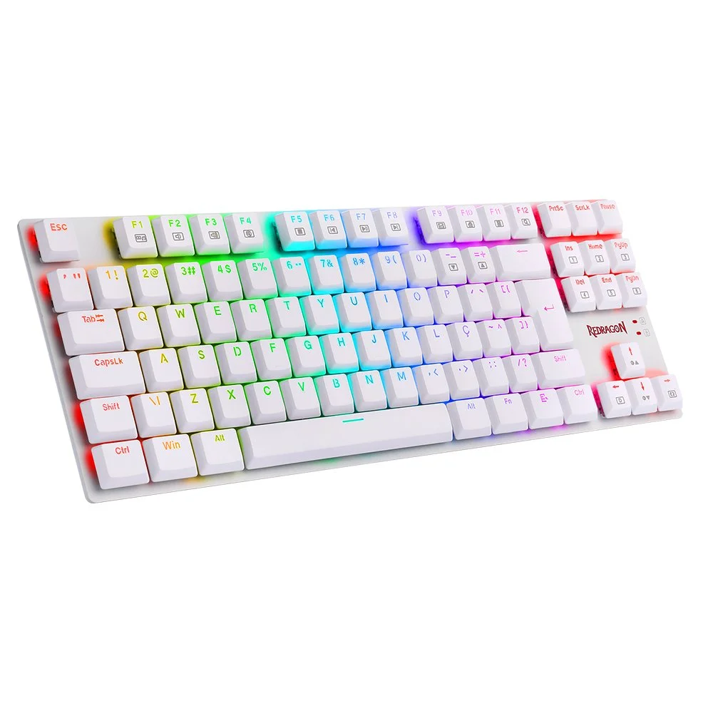 Imagem 5 de 5 do produto Teclado Gamer Redragon APS, RGB, K607w, Switch Blue, Branco