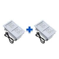 Kit Caixas De Tomadas Connect, 4 Blocos Com 4 Tomadas 10a, Branco