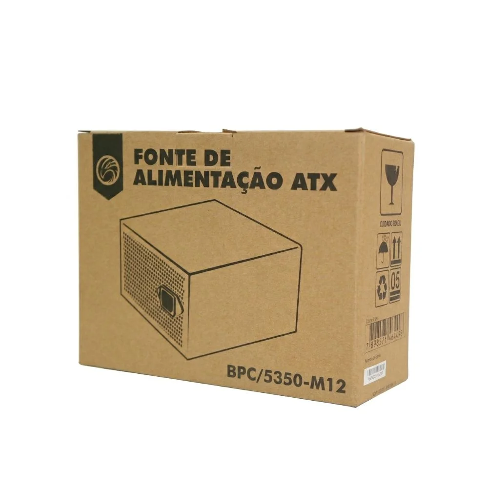 Imagem 4 de 5 do produto Fonte Brazil Pc Atx 500w Bpc/5350-m 24 Pinos Com Cabo