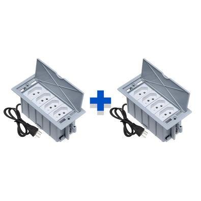 Kit Caixas De Tomadas Connect, 4 Blocos Basculante, Com 4 Tomadas 20a