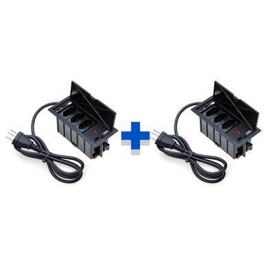 Kit Caixas De Tomadas Connect, 4 Blocos Basculante, 3 Tomadas 20a, 2 usb