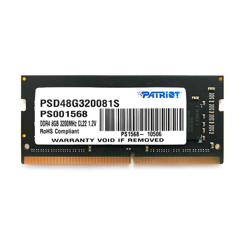 Memoria Patriot, 8GB, DDR4, 3200mhz, 1.2 Signature - Notebook - Psd48g320081s