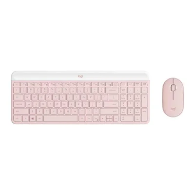 Kit com Teclado E Mouse Sem Fio, Logitech Mk470, Rose - 920-011313