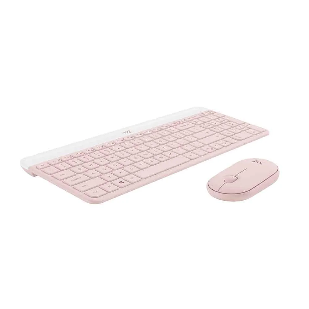 Imagem 3 de 5 do produto Kit com Teclado E Mouse Sem Fio, Logitech Mk470, Rose - 920-011313