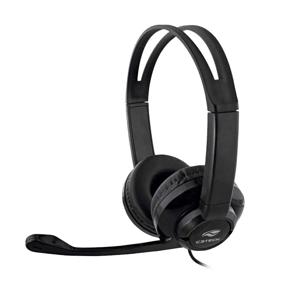 Imagem 2 de 5 do produto Fone De Ouvido C3tech, C/mic, P2 3.5mm, Preto - Ph-120bk