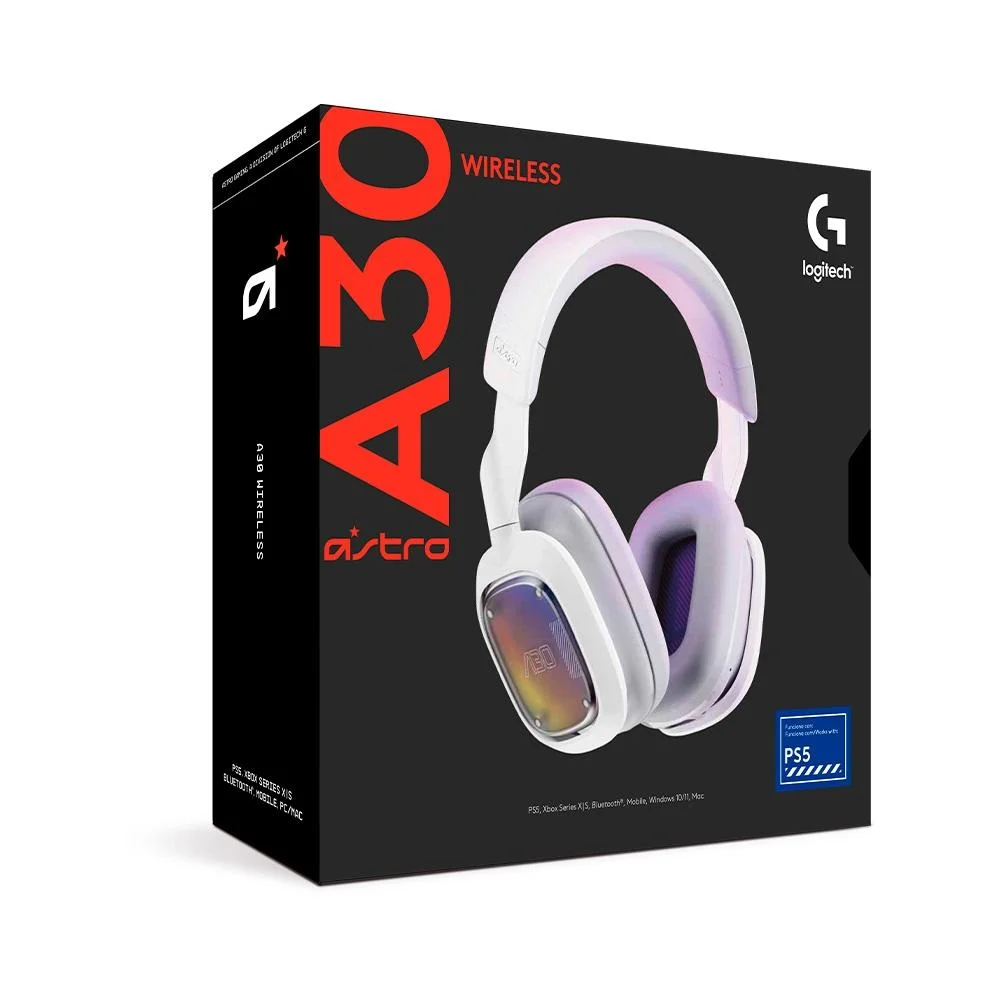 Imagem 4 de 5 do produto Headset Sem Fio Astro A30, Para Ps5, Ps4 E Pc -branco - 939-001993