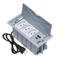 Caixa De Tomada Connect Caixa Tomada 4 Blocos, 3 Tom, 10a 2 Usb 9.0a 1 Tipo C Cz