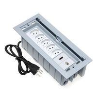 Caixa De Tomada 7 Blocos Embutir 5 Tom 10a 1HDmi 1rj45, Cinza - Connect Caixa Tomada