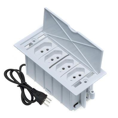 Caixa De Tomada Connect, 4 Blocos, 4 Tomadas 10a, Branco