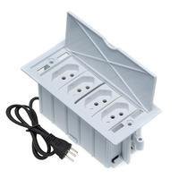 Caixa De Tomada Connect, 4 Blocos, 4 Tomadas 10a, Branco