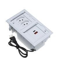 Caixa De Tomada Connect, 4 Blocos Embutir, 2 Tom 10a, 2 Usb 9.0a, Br