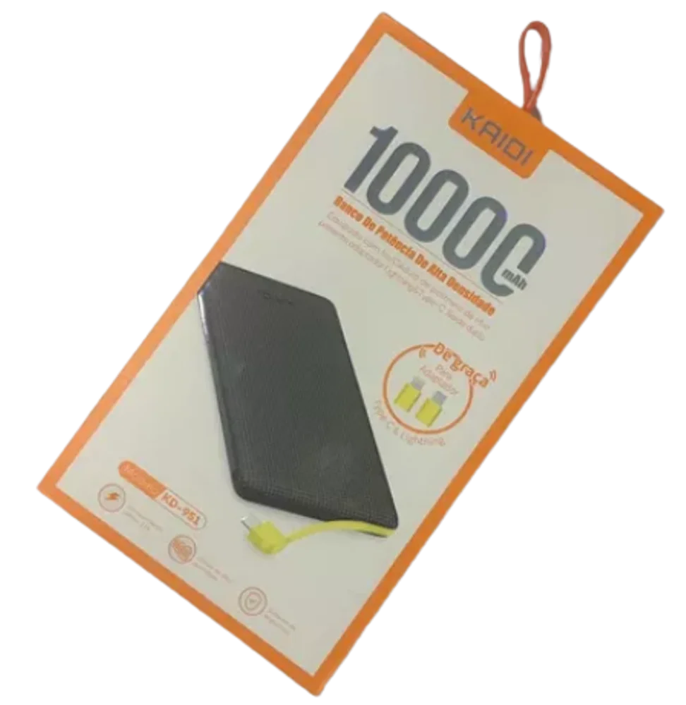 Imagem 2 de 3 do produto Carregador Power Bank 10000 Mah - Preto