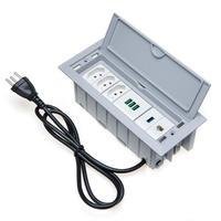 Caixa De Tomada Connect, 3 Tomadas 10a, 1 Usb Dados, 1 Rj-45, 3 Usb 5.2a