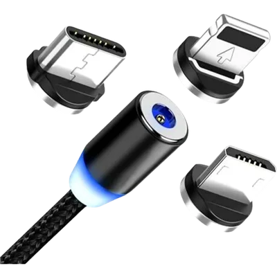 Cabo Magnético Usb Para Carregamento Rápido 3 Em 1
