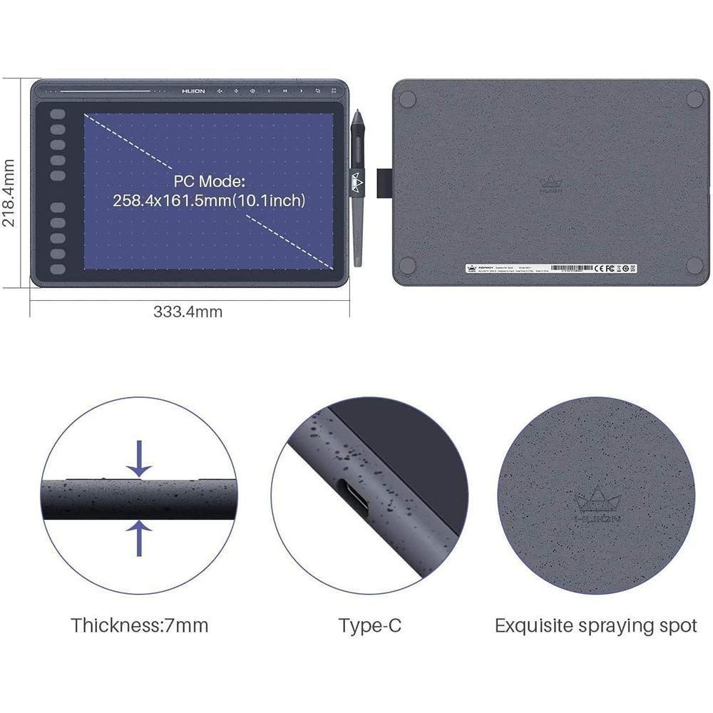 Imagem 2 de 4 do produto Mesa Digitalizadora Huion Inspiroy Hs611, Space Grey